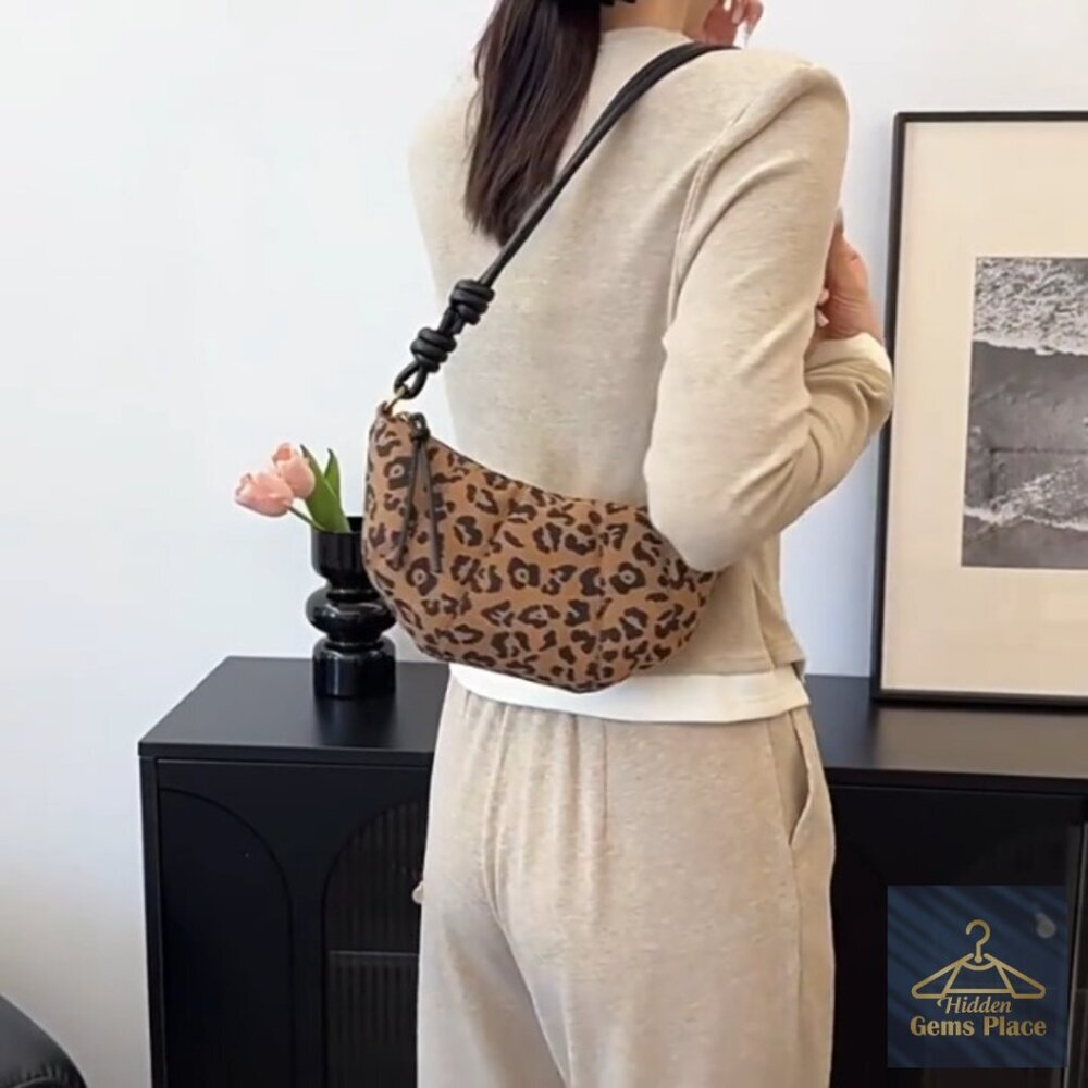 Mini Suede Crescent Bag Crossbody Shoulder Tote Hobo Purse - Picture 7 of 7